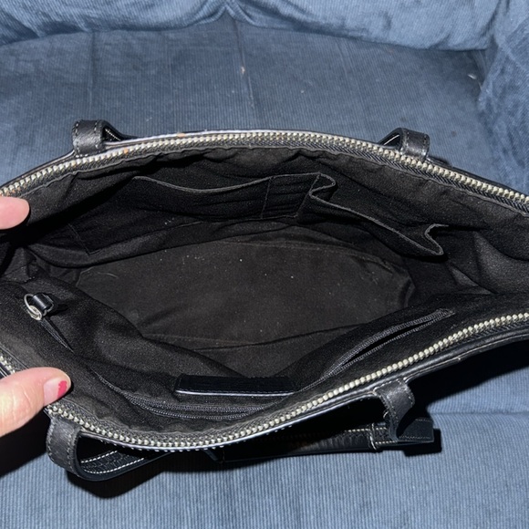 Coach purse, black and silver, used once, no callouts! EUC NWOT - Picture 3 of 4